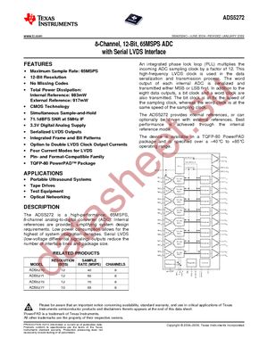 ADS5272IPFPG4 datasheet  